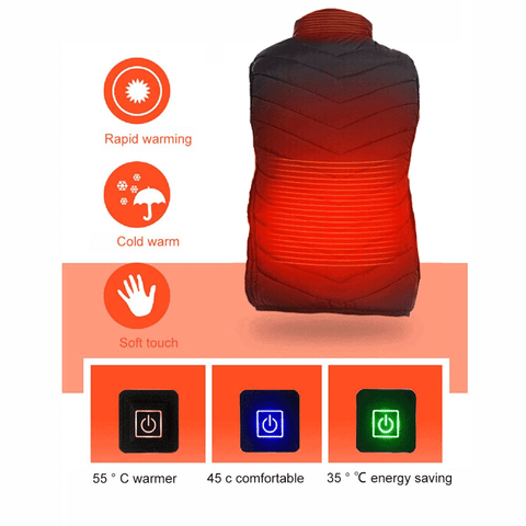 🎉2024 New Year Sale !🔥Revolutionary Upgraded 9 Heating Zones Rechargeable Heated Vest (🔥Quick heating in 3 seconds!)