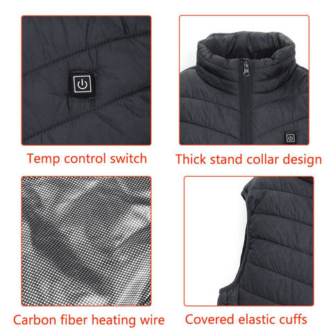 🎉2024 New Year Sale !🔥Revolutionary Upgraded 9 Heating Zones Rechargeable Heated Vest (🔥Quick heating in 3 seconds!)